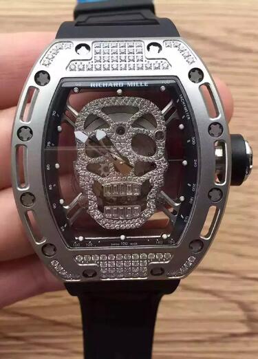 Richard Mille Replica Watch RM 052 Skull Titanium Diamonds